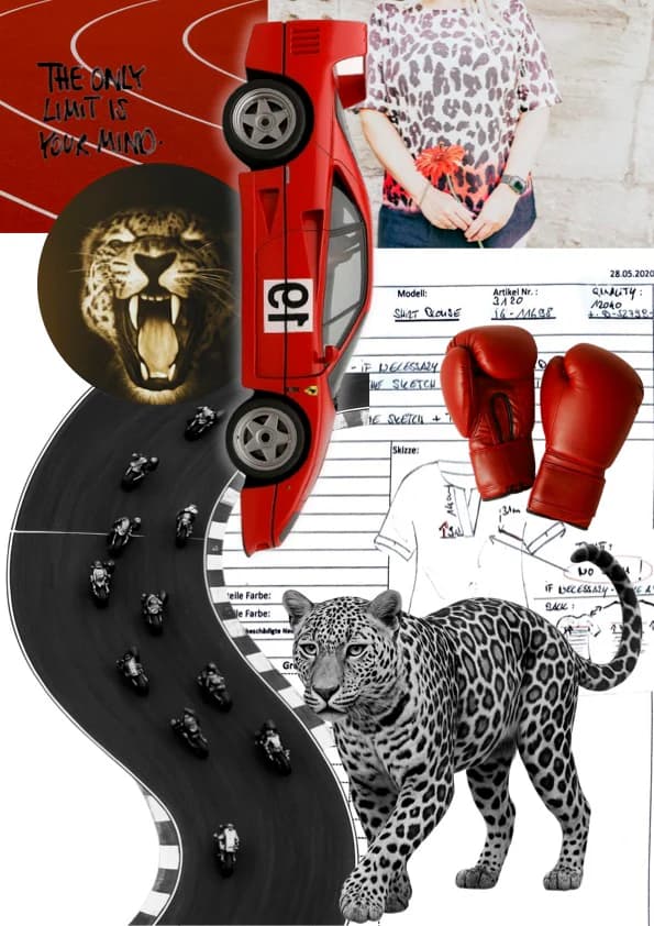 Sporty Casualness moodboard collage